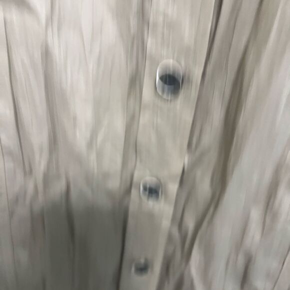 Banana Republic size 2 tan color gauze button down shift dress - Picture 9 of 11